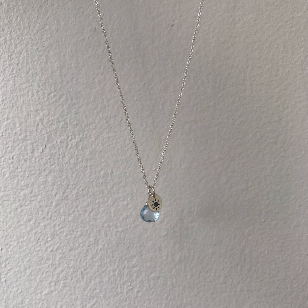 NEVER WORN B.U. Jewelry blue topaz necklace